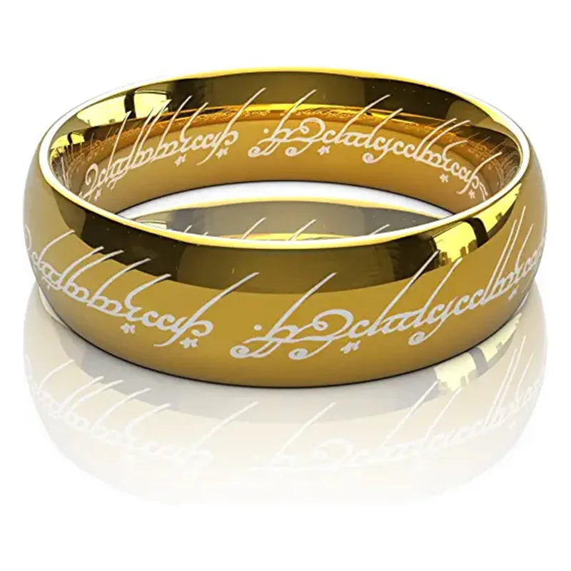 6MM Stainless Steel Laser Engraving Exquisite Couples Wedding Rings, Men And Women Fashion Movie Jewelry Gifts Wholesale