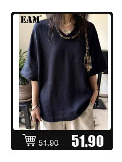 [EAM] Loose Fit Black Asymmetrical Big Size Sweatshirt New Turtleneck Long Sleeve Women Big Size Fashion Tide Spring 2026 OA869
