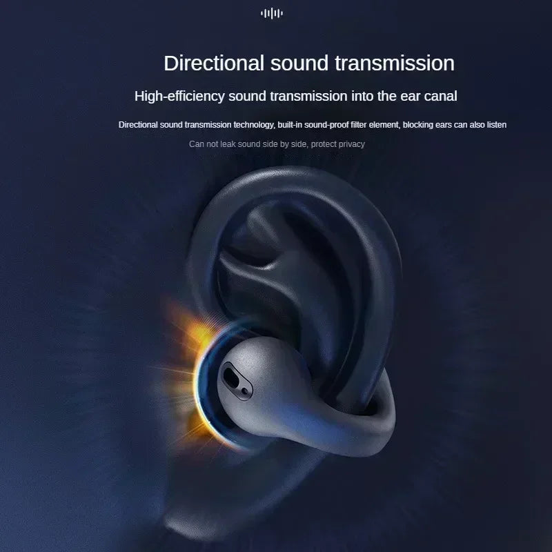 T75 Bluetooth headset 5.3 wireless bone conduction headset clip-on music sports game headset apply to smartphones