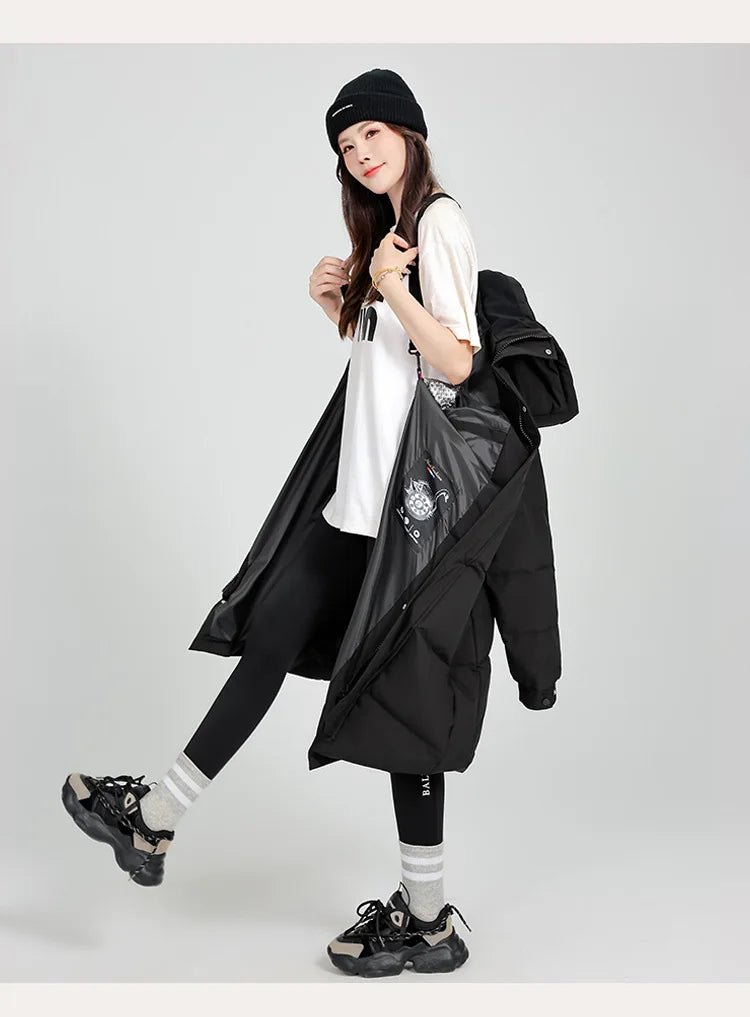 Women's winter down jacket coats Parkas Warm Woman clothes brand luxury Long Padding padded puffer jackets outerwears HXY289
