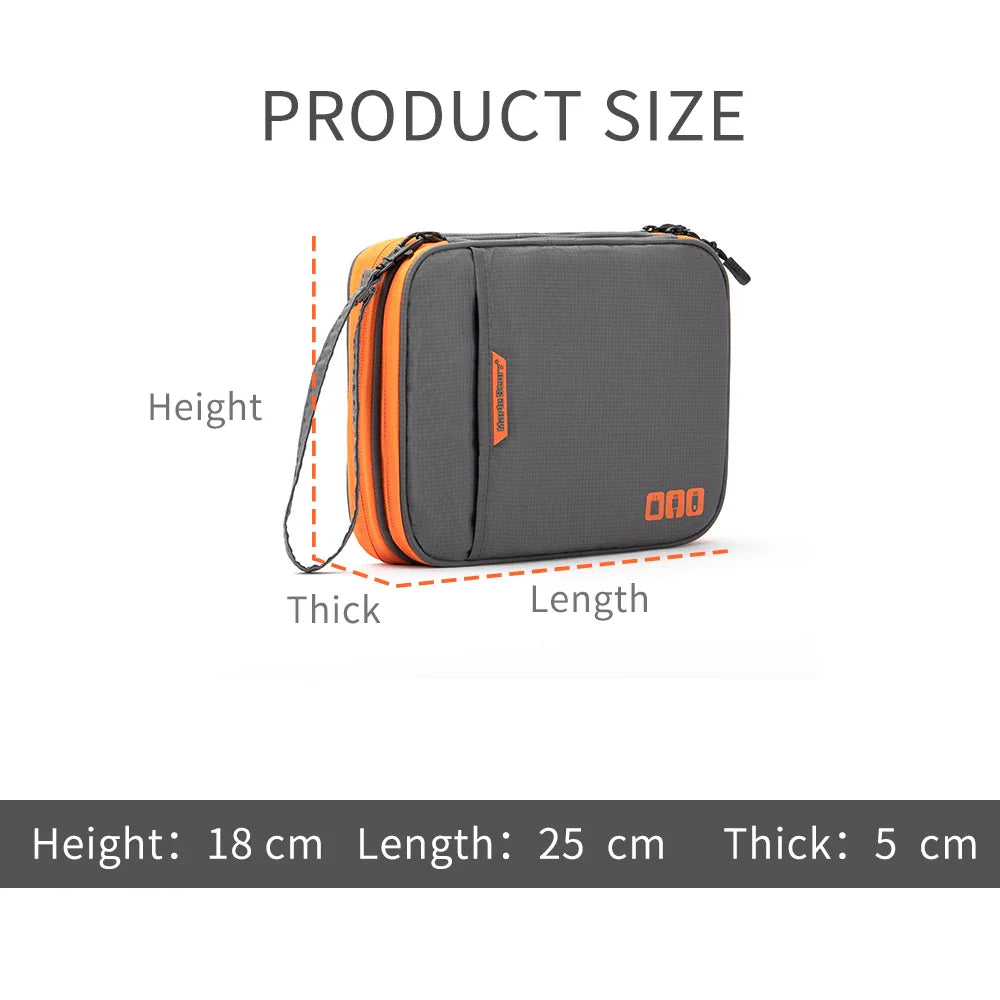 Electronic Accessories Storage Bag Travel Case,Cable Organizer Bag Gadget Carry Bag For Cables,Power,USB Flash Drive, Charger