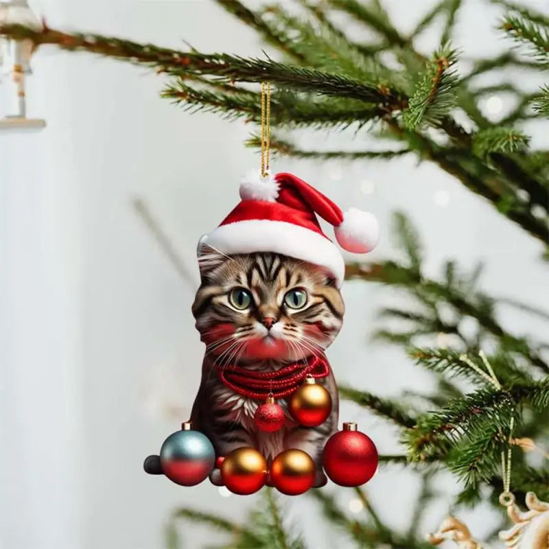 Cartoon Cute Dog Christmas Ornaments Fun Dachshund Dog Hanging Decoration Xmas Tree Graphic Design Pendant Home Car Decor