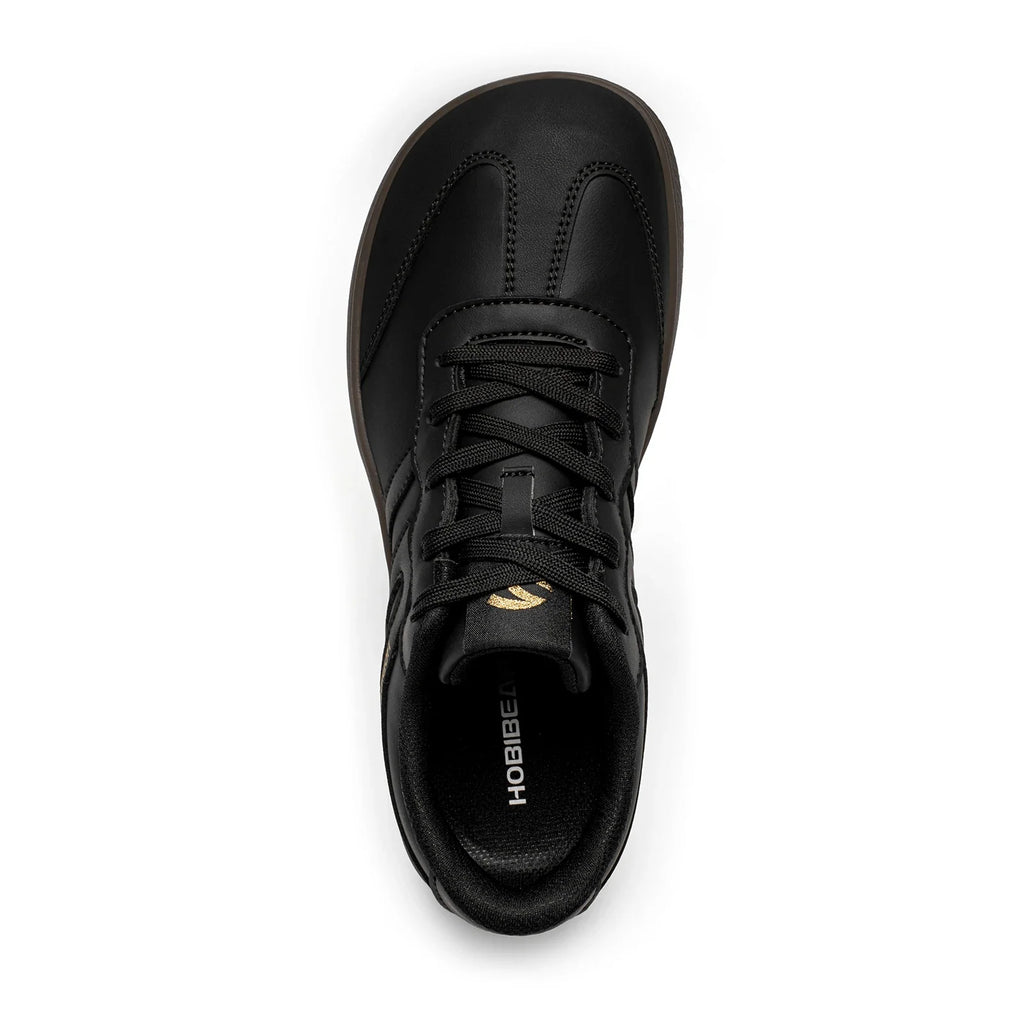 HOBIBEAR Unisex Wide Toe Shoes Artificial Leather Sneakers Casual Lace Up Retro Fashion Shoes for Women Men