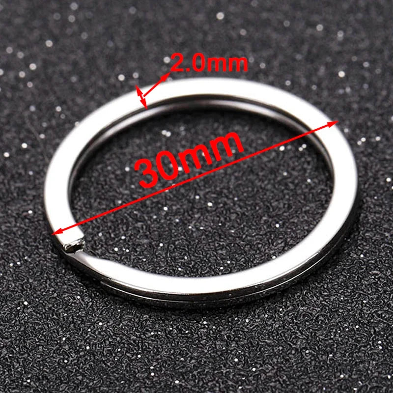20pcs Metal Split Jump Rings Metal Hooks for DIY Keychain Pendant Making Accessory