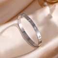 ZAKOL 5/1pcs Sparkling Zirconia Inlaid Stainless Steel Bracelet Set for Women Stackable Bangles Fashion Non Fading Jewelry Gift