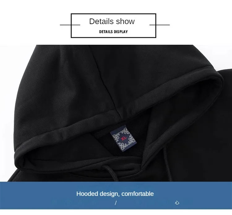 Vintage Hoodies Men Dragon Embroidery Hoodies Women Hip Hop Hooded Sweatshirt Chinese Streetwear Hoody Cotton Fleece Pullover