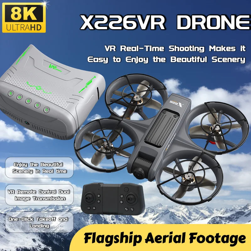 NEW for Genuine X226VR/X226 Mini Drones 8K Professional Remote Control Helicopter Plane RC Dron with Screen Quadcopter Toys Gift