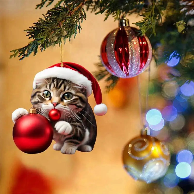 Cartoon Cute Dog Christmas Ornaments Fun Dachshund Dog Hanging Decoration Xmas Tree Graphic Design Pendant Home Car Decor