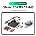 UGREEN Card Reader 4-in-1 USB3.0/USB-C SD Micro SD TF CF MS Compact Flash Card Adapter for Laptop PC Multi OTG Smart Card Reader