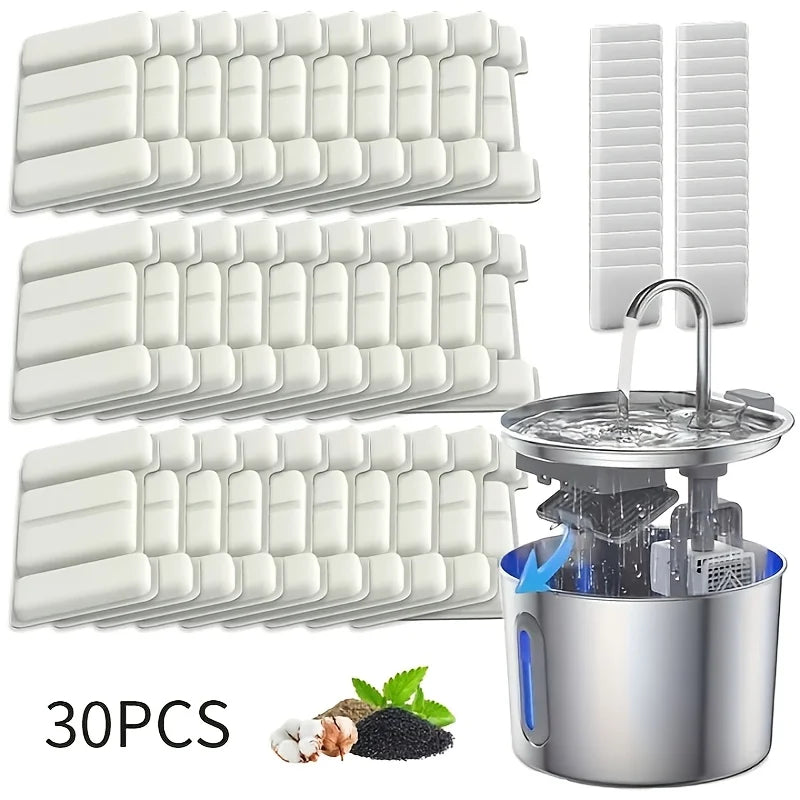 15/30pcs Cat Water Fountain Filter- Suit for Cat Dog Pet Water Fountain Cat Fountain Filter Replacement For TY09/TY10(2.2L/3.2L)