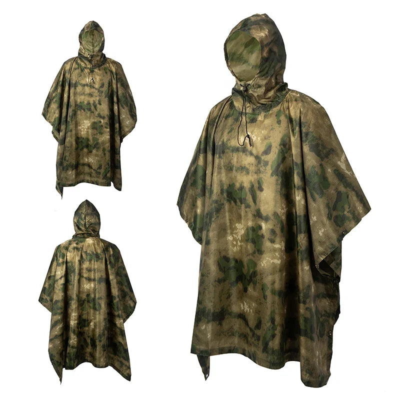 Man Military Impermeable Zipper Camo Raincoat Waterproof Rain Coat Men Raincoat Women Awning The Rain Motorcycle Rain Poncho