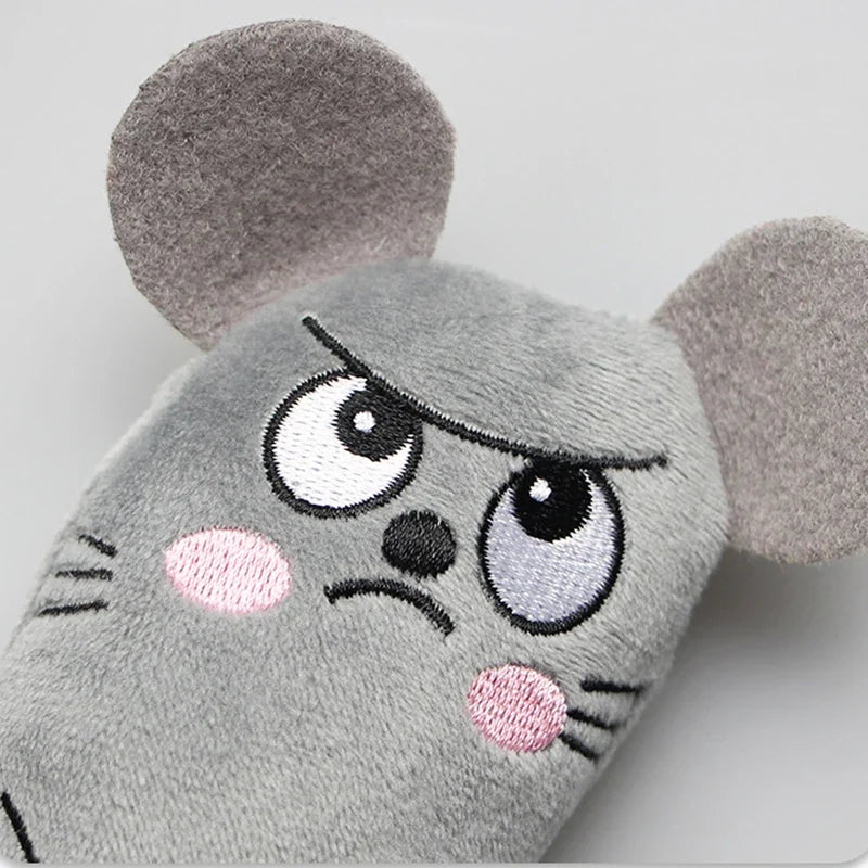 Funny Pet Plush Catnip Toy Cat Expressive Mouse Toys Interactive Cat Toy Kitten Bite Resistance Toy Pet Accessories