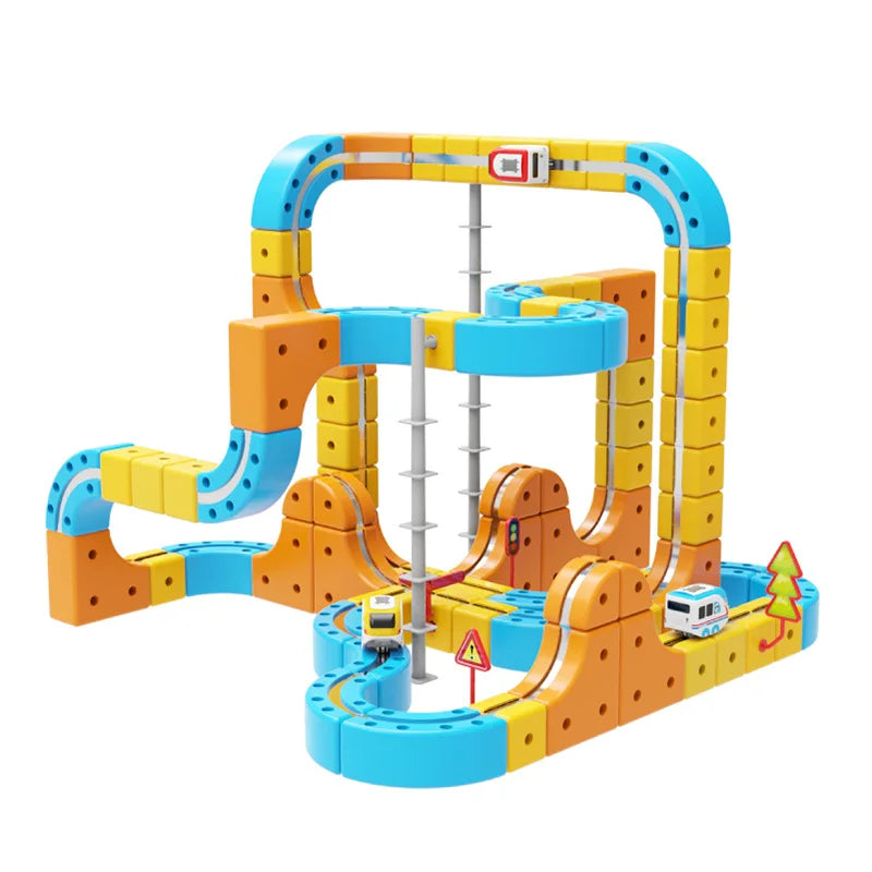 Magnetic Cube Track & High-Speed Train Set