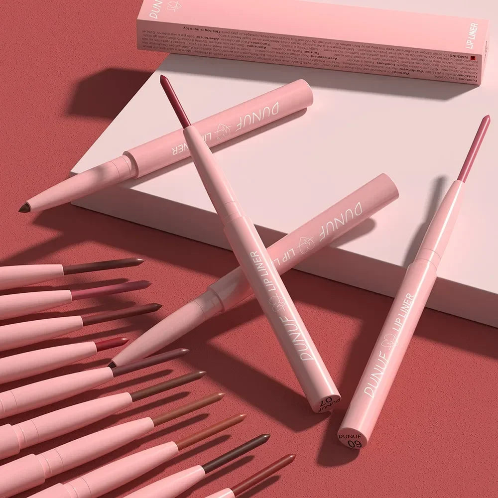 Lip Liner Pencil Long-Lasting Matte Creamy Plumping Lip Stain Waterproof Natural Nude Brown Slim Lip Liner Makeup