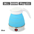 Mini foldable electric kettle 0.6L portable electric kettle household travel water heater silicone compression 110V-220V