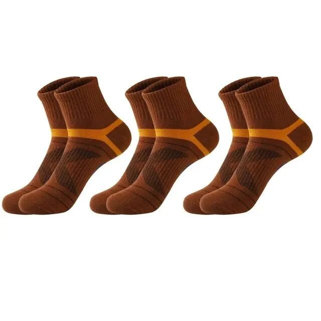 3 Pairs Men's Socks Hiking Black Sports Basketball Socks Casual Soft Running Summer Absorb Sweat Breathable Male Sokken Gifts