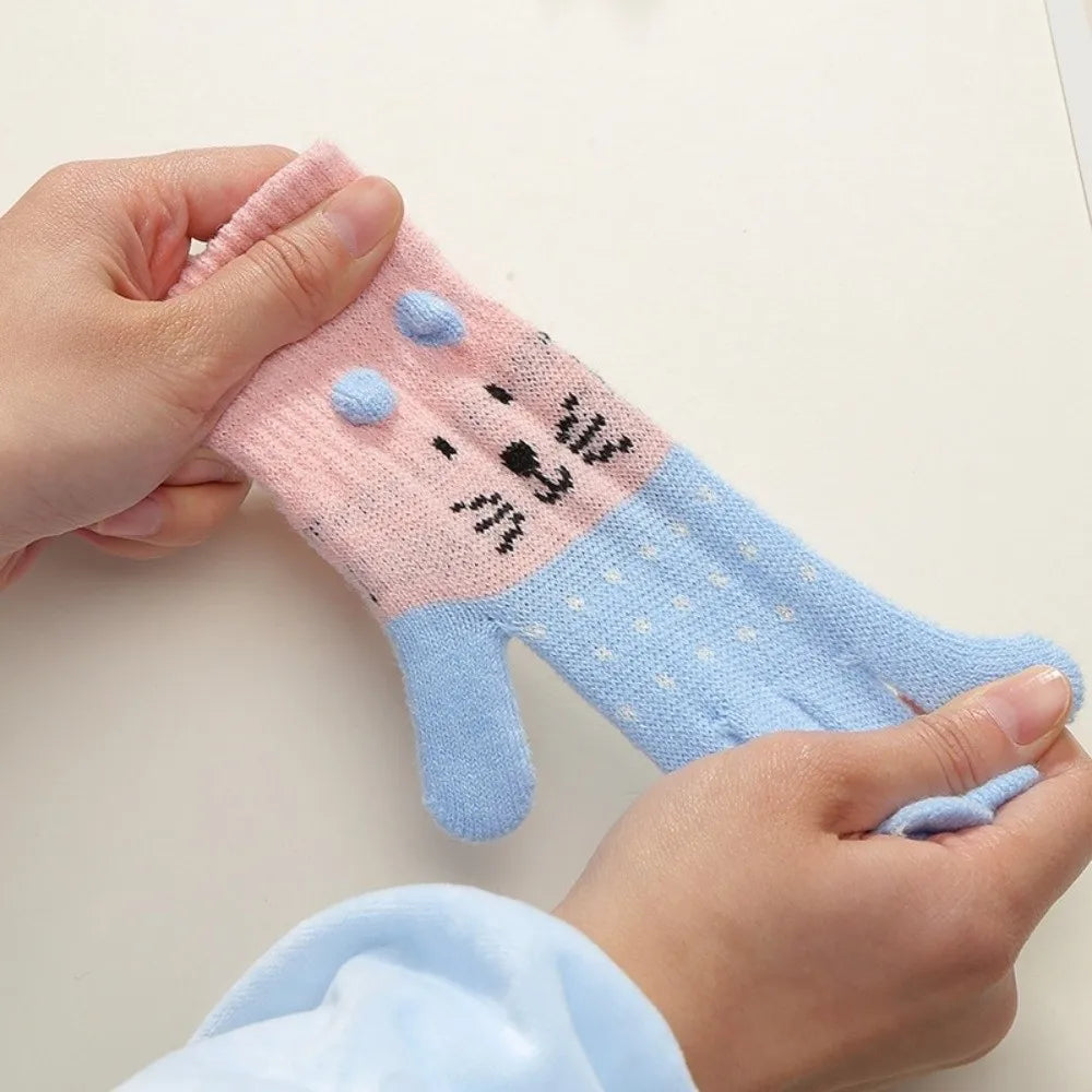 3- 10Years Old Fashion Warm Winter Gloves Coldproof Candy Color Children Mittens Soft Elastic Gloves Outdoor