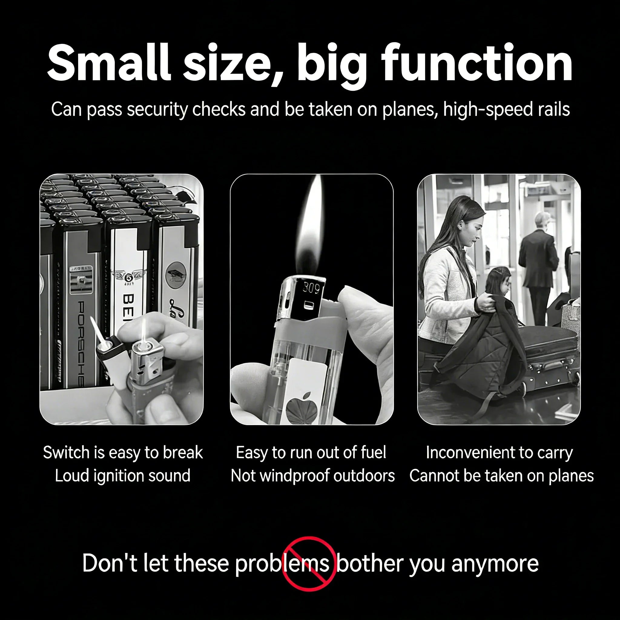 Mini USB-C Electric Lighter - Flameless Compact Portable For Air Travel & Outdoor Activities