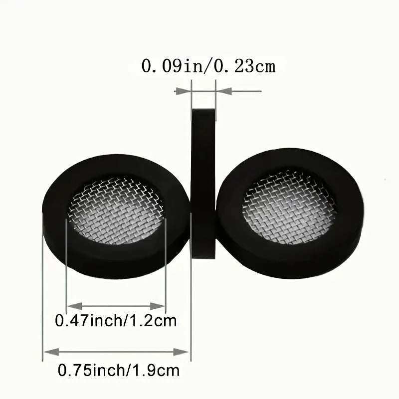 20pcs Mesh Faucet Filter Pad - Easy to Install, Suitable for Standard 1/2 Inch Shower Hose and Nozzle with Durable Rubber Seal
