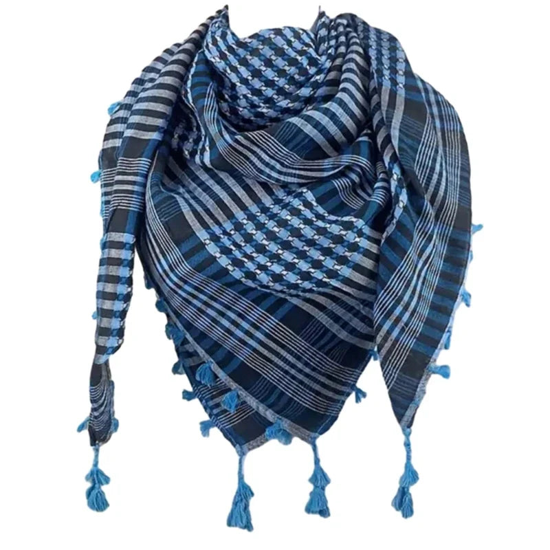 Breathable Shemagh Tacticals Desert Scarf Wrap Winter Shawl Neck Warmer Cover Head Wrap Windproof Tassels Scarf