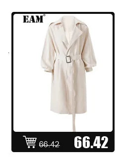[EAM] Loose Fit Black Asymmetrical Big Size Sweatshirt New Turtleneck Long Sleeve Women Big Size Fashion Tide Spring 2026 OA869