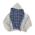 Oversized Reversible Hoodies Men Street Casual Spring Clothes Hoodie with Plaid Lining Solid Color Sweatshirt Streetwear
