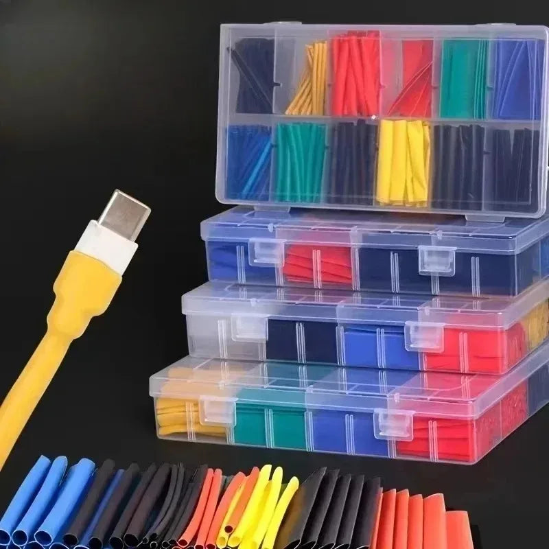 Heat-shrink Tubing Thermoresistant Tube Heat Shrink Wrapping Kit Electrical Connection Wire Cable Insulation Sleeved Protecter
