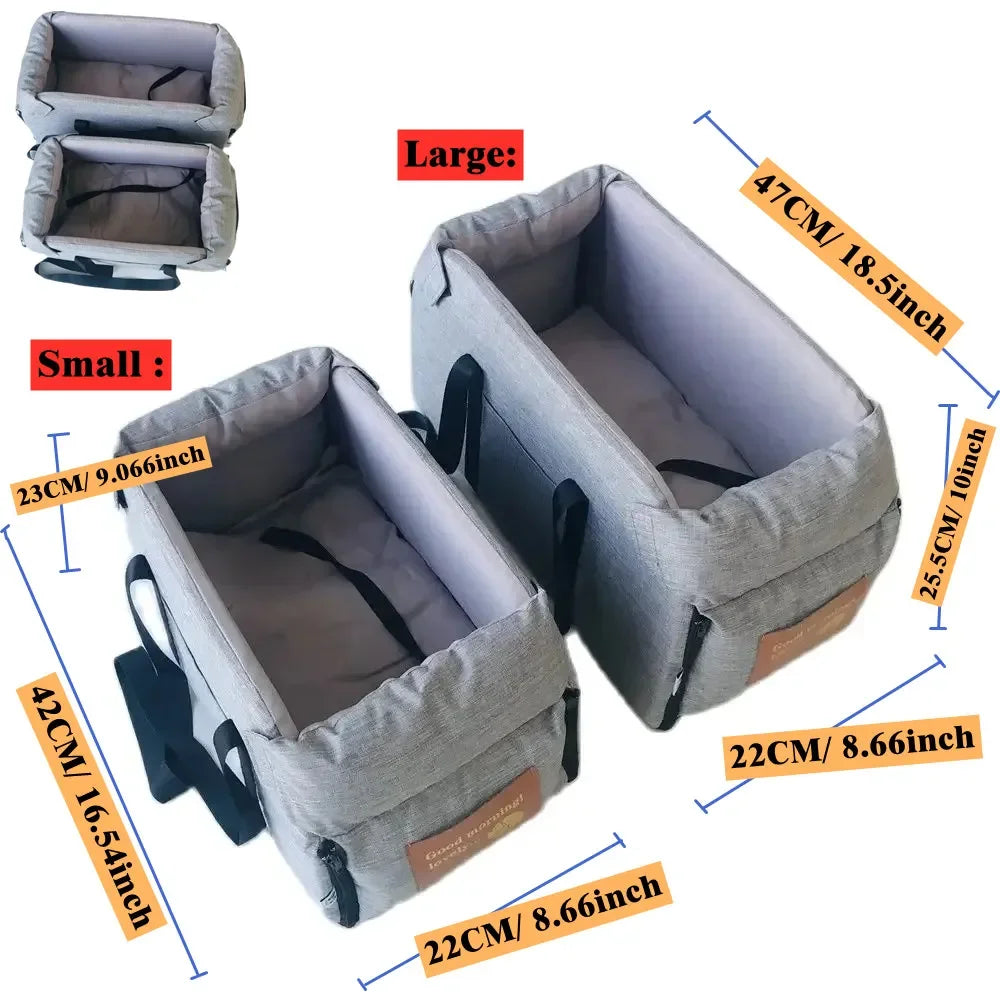 Dog Car Seat Bed Car Central Dog Car Seat Bed Portable Dog for Small Dogs Cats Safety Travel Bag Dog Accessories Pet Carrier