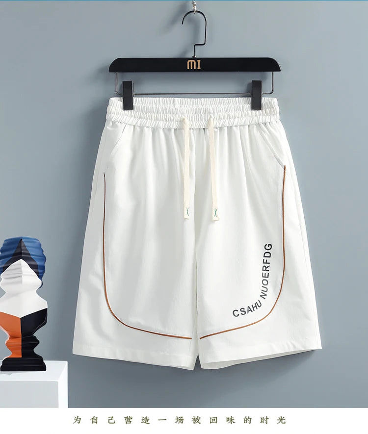 2 Pcs/Set Men Tracksuit Short Sleeve Hoodies+Pants Hooded Elastic Waist Summer Hip Hop Sweatshirt Sweatpants Loose Set