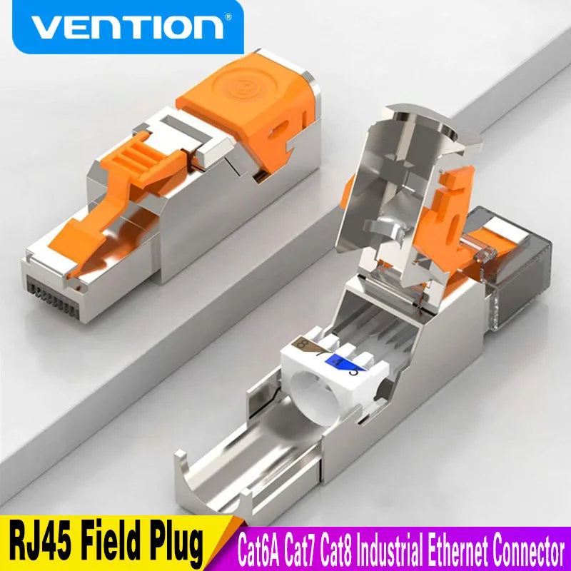 Clearance_RJ45 Cat8 Cat7 Cat6A Connectors Metal Tool Free Easy Termination Plug 2000MHz 40G LAN Cable 22AWG - 24AWG Reusable Eth