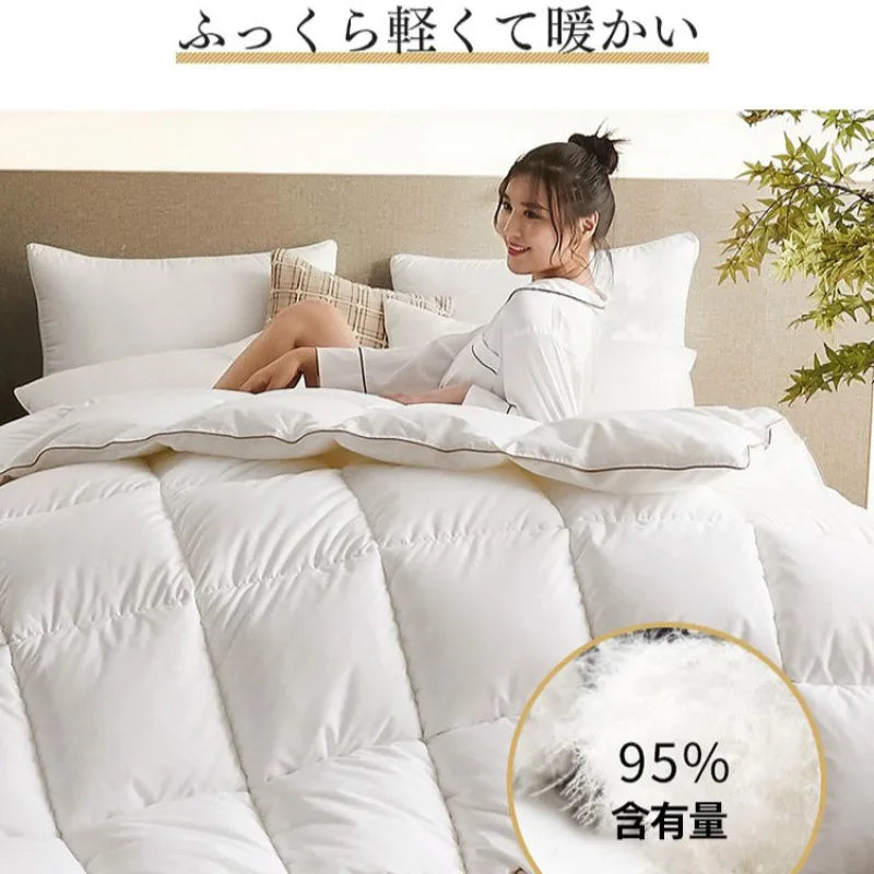 Feather Down Duvet Soft and Warm Perfect for Home Decor