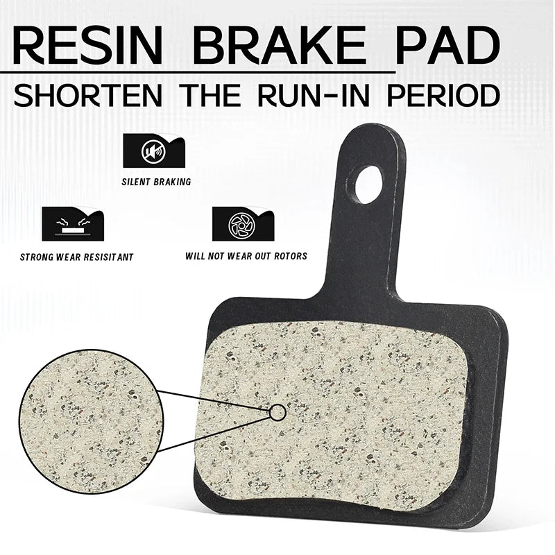 TESNO Bike Resin Disc Brake Pads - Wear-resistant Hydraulic Brake Pads Compatible with SHIMANO B01S/B03S/B05S MTB Parts
