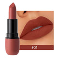 6-Color Matte Velvet Sexy Lipstick Waterproof Long-Lasting Nude Brown Lipstick Smooth High Pigment Profissional Lipgloss Makeup