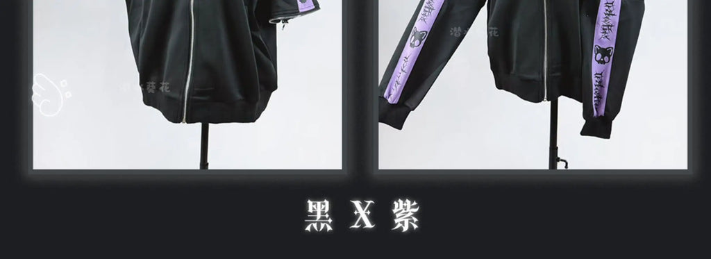 Japanese Style Halloween Gothic Clothes Anime Subculture Sweatshirt Coat Women Girls Punk College Style Black Hoodies Jacket