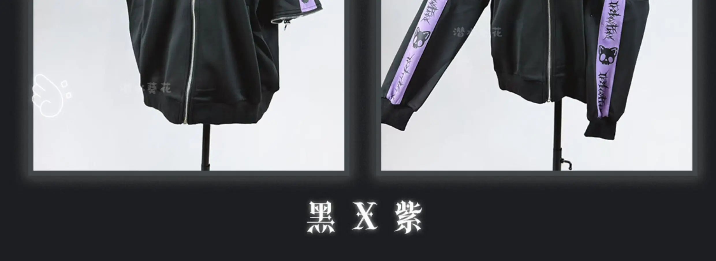 Japanese Style Halloween Gothic Clothes Anime Subculture Sweatshirt Coat Women Girls Punk College Style Black Hoodies Jacket