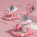 5 in 1 Baby Infant Walker Anti-Rollover Walker with Learning Toy for Infants anti-rollover Multifunctional Without Battery