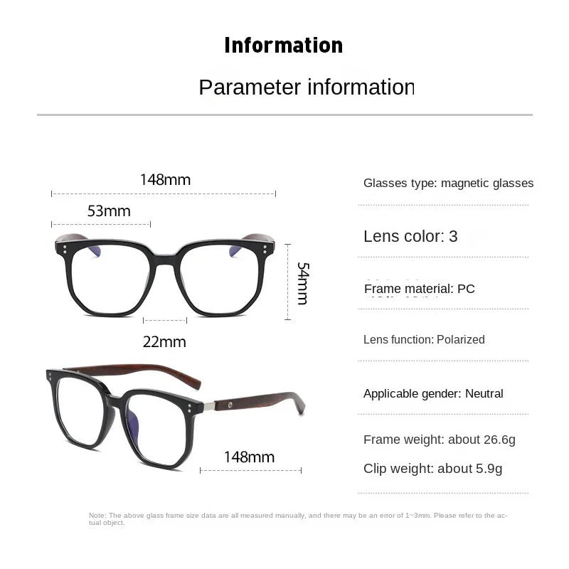 Magnetic Set High Appearance Level Nearsightedness Glasses Polarizing Sunglasses A Variety Of Clip-On Driving Sunglasses
