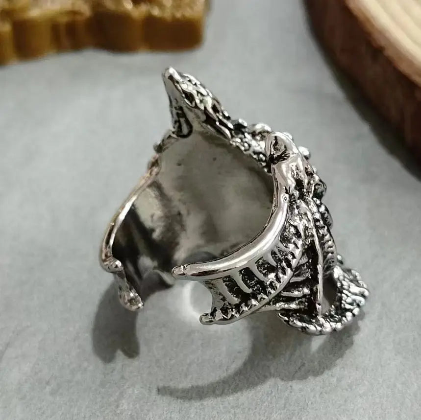 Dragon Rings Gothic Punk Style Pterosaur Wings Opening Adjustable Rings for Men Women Vintage Jewelry Accessories Gifts