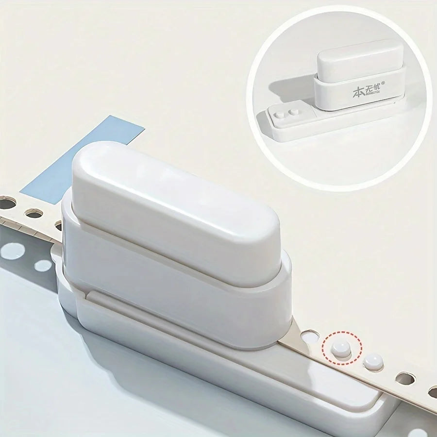 1pc 5-Hole Punch for Desk Organizer ABS Material Notebook Document Binder Perfect for Binding Office School Supply