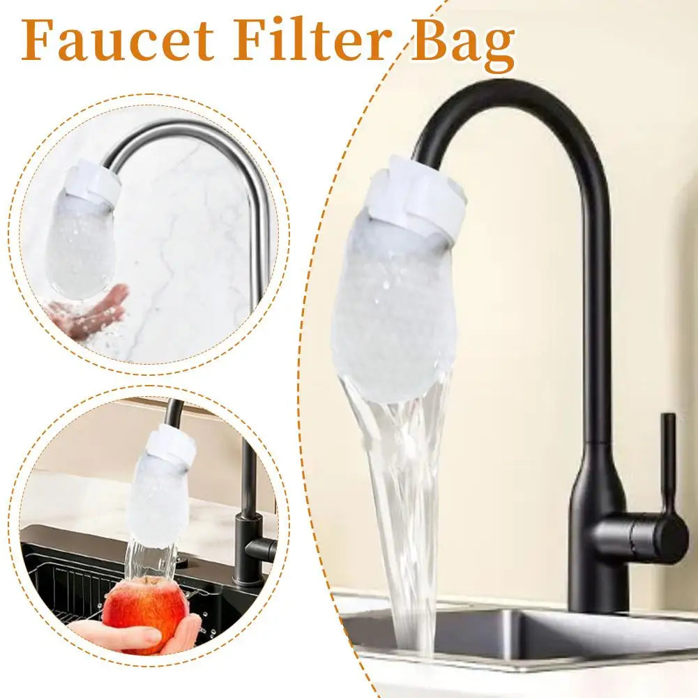 Disposable Faucet Filter Bags Universal Water Filter Accessory for Purifying Tap Water & Removing Impurities