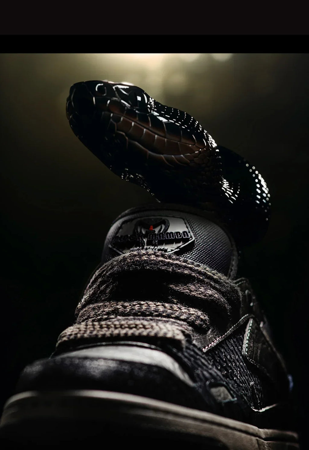 Maden Casual Snake Year Black Mamba Men's Sneakers Low-Top Flat Sole Versatile Black Shoes for Spring Autumn Skateboarding Shoes