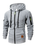 2025 New Autumn Men Sweatshirts Long Sleeve Jacket Hoodie Zipper Closure Jacket Male Hoodies Sweatshirt Slim Fit Male Clothing