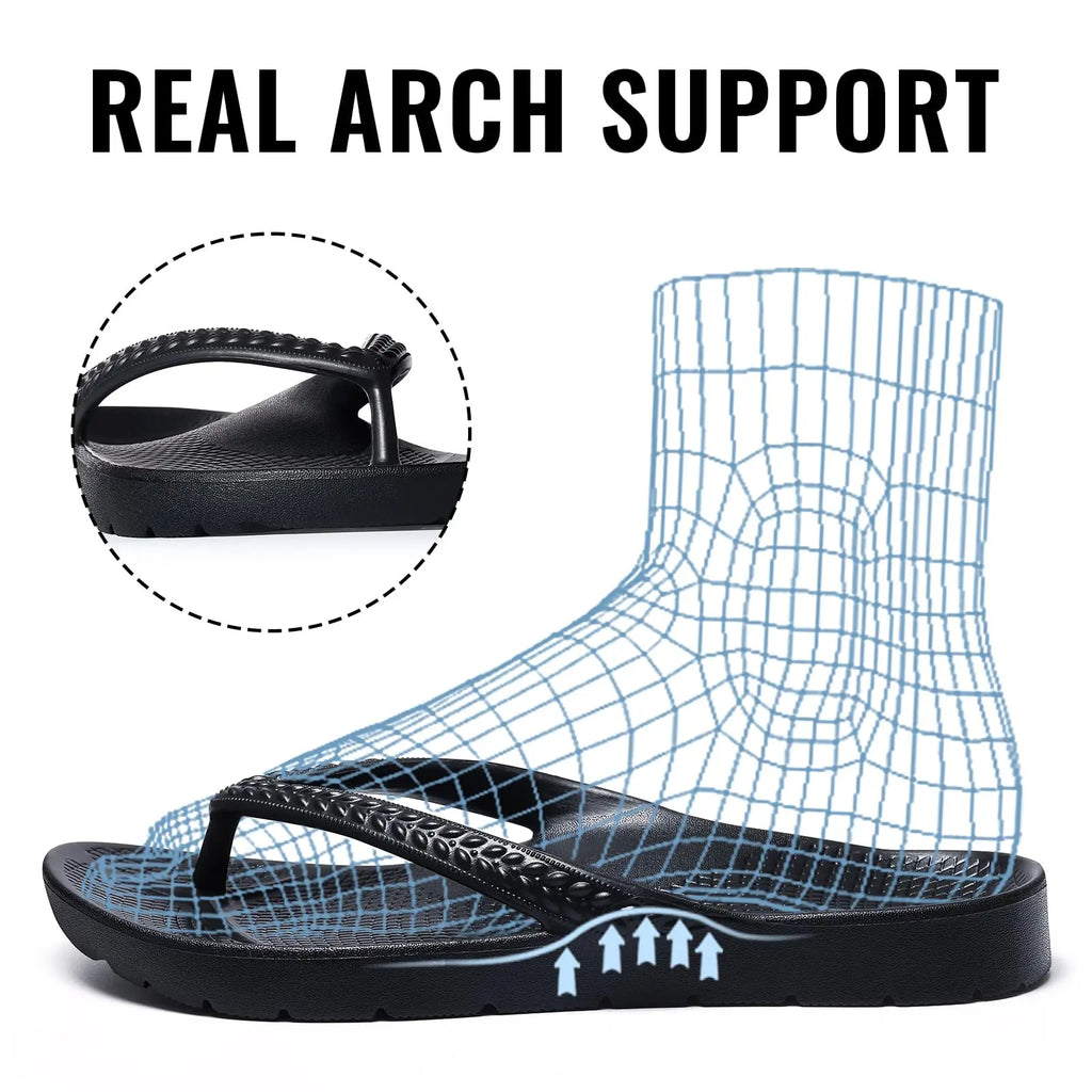 CRACOMIN New Women's Flip Flops Orthopedic Slippers With Arch Support Unisex House Sandals Summer Outdoor Non-slip Beach Slides
