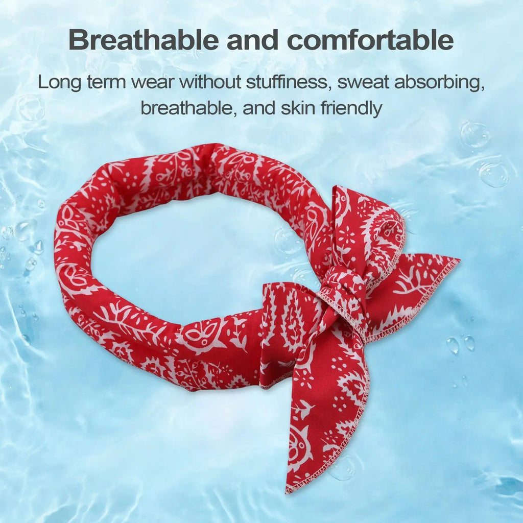 Pet Cooling Scarf Cute Dog Cooling Bandana Adjustable Fast Cooling Cat Cooling Ice Scarf Reusable Cat Collar Pet supplies