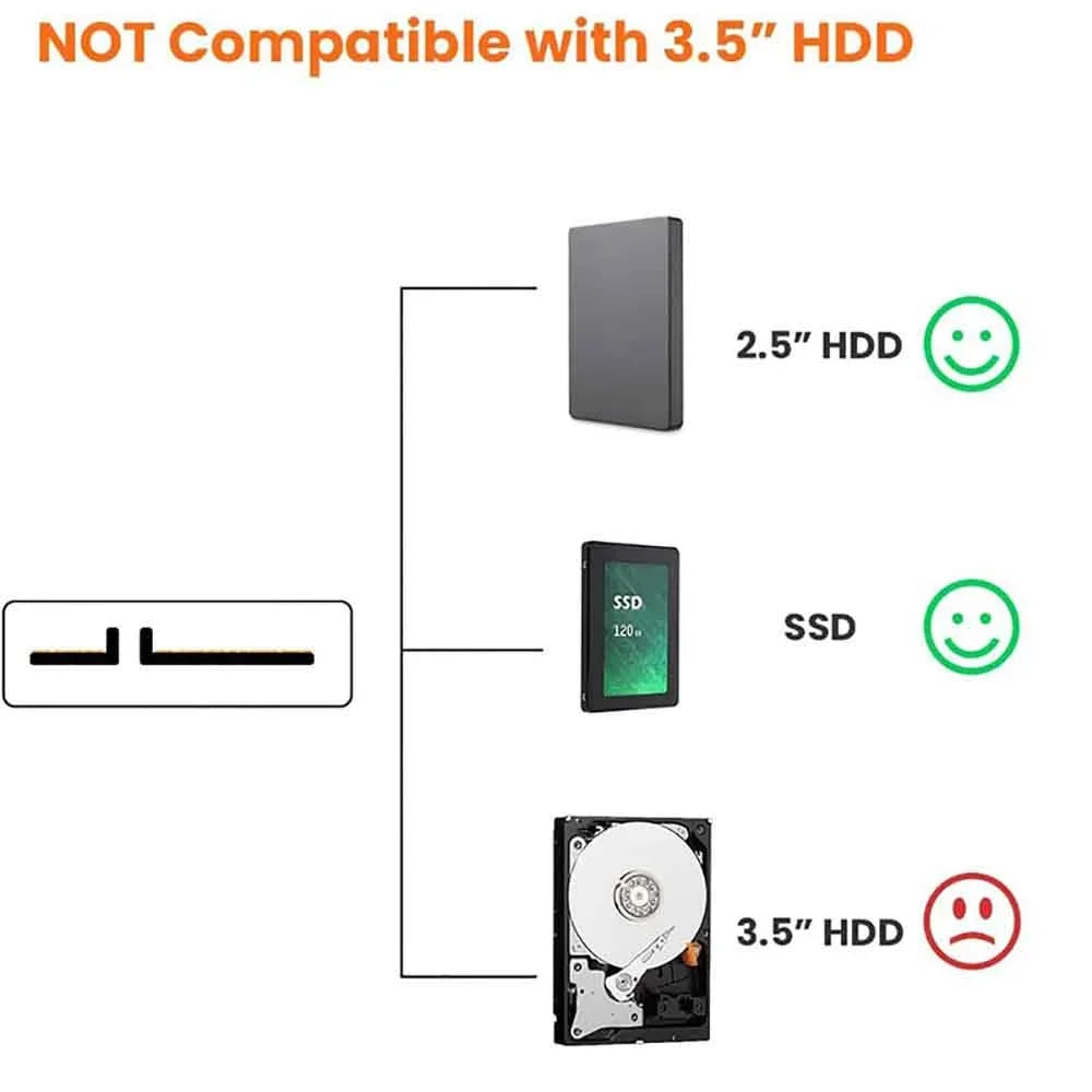 USB 3.0 SATA Cable Adapter Up to 6 Gbps Extension Computer Cables Connectors Support 2.5 Inches External Ssd Hdd Hard Drive USB
