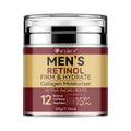 Collagen Retinol Men's Face Cream - Anti-Aging Wrinkle Reduction & Firming Moisturizer, Oil-Free Hydrating Skincare for Men.