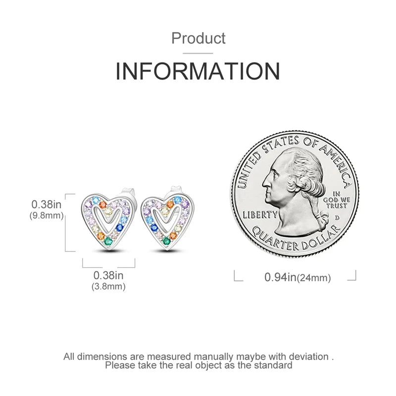 Original 925 Sterling Silver Colorful Cute Animal Pet Stud Earrings For Women Collocation For Girlfriend Birthday Gift