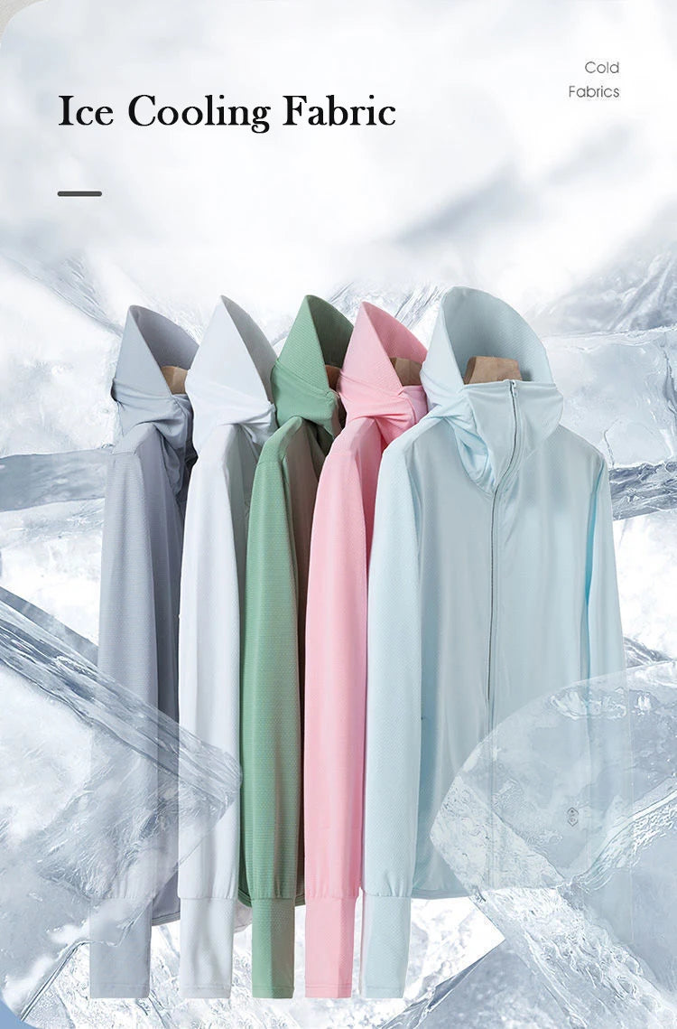 Summer Women Sun Protection Jacket Removable Brim Quick Dry Long Sleeve Anti-UV Female Hooded Hiking Jacket Beach Sweatshirt