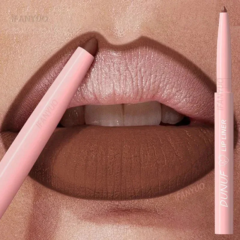 Lip Liner Pencil Long-Lasting Matte Creamy Plumping Lip Stain Waterproof Natural Nude Brown Slim Lip Liner Makeup