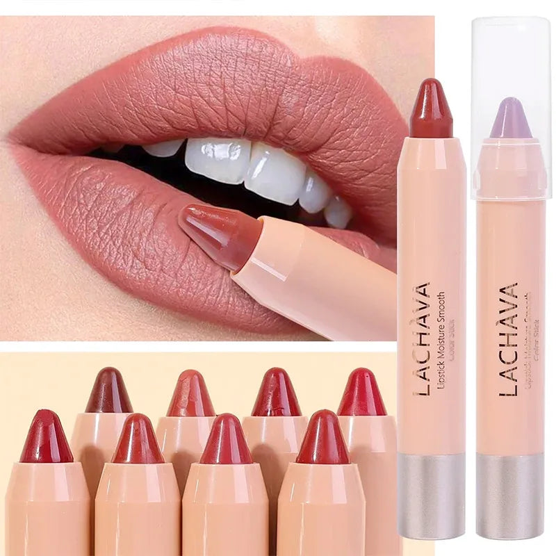 New Matte Lipliner Pencil Waterproof Non Stick Cup Contour Tint Lipstick Long Lasting Lip Care Makeup Cosmetics for Women Girls